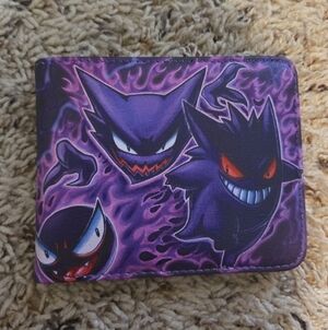 New gengar pokemon anime manga leather wallet
